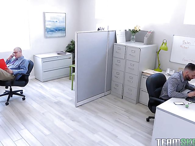 Office sex with big breasted Lena Paul