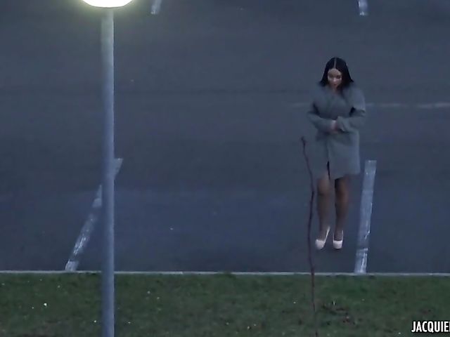 Stockings high heels DP with raven-haired Nila