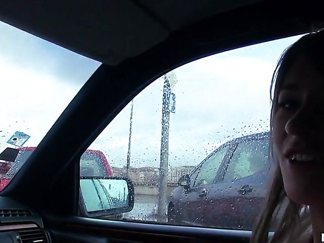 Car blowjob and quickie for money with Russian girl Anastasia 