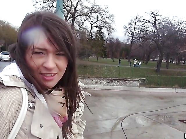 Car blowjob and quickie for money with Russian girl Anastasia 
