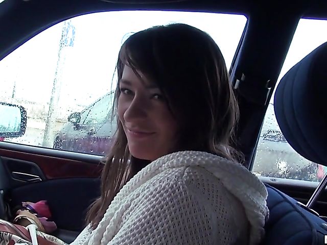 Car blowjob and quickie for money with Russian girl Anastasia 