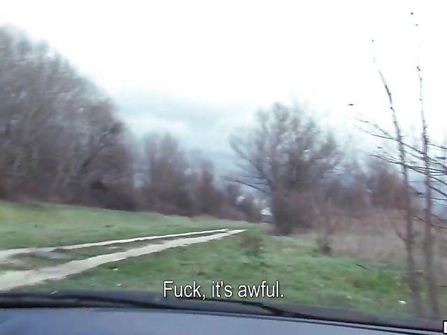 Car blowjob and quickie for money with Russian girl Anastasia 