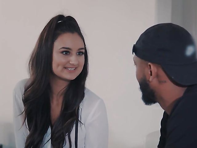 Interracial schoolgirl Eliza Ibarra gets a black one