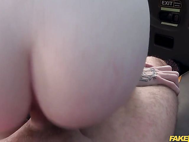 Wild sex in a taxi with alternative redhead Azura Alii