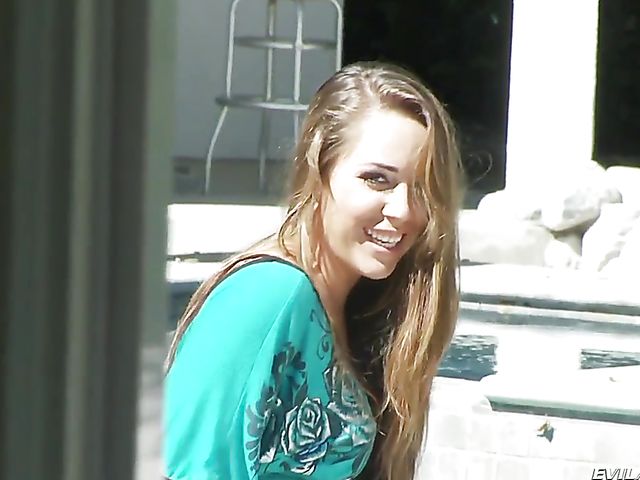 Panties tease in the bedroom with Ella Milano