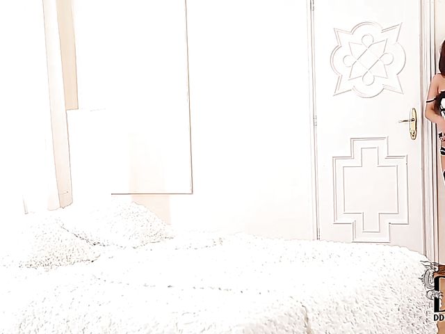 Lingerie anal in the bedroom with elegant Madlin