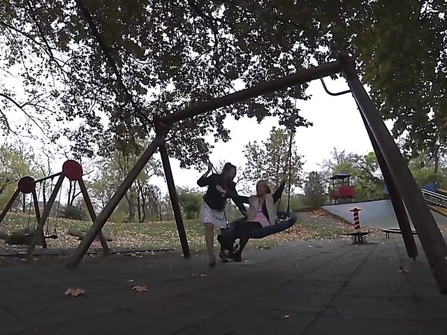 Old and young lesbian sauna with Eva Jayne