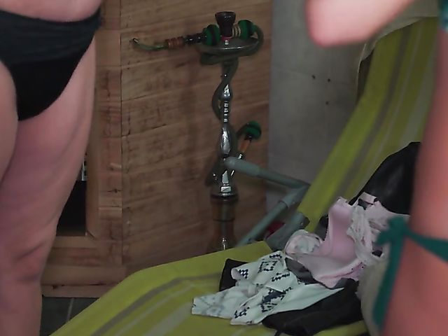 Old and young lesbian sauna with Eva Jayne