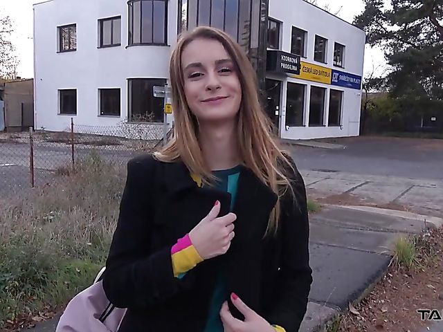 Backseat fucking with skinny teen Adelle