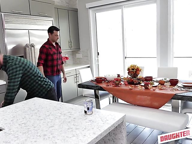 Teen Naomi Blue feels like a whore with her daddys friend