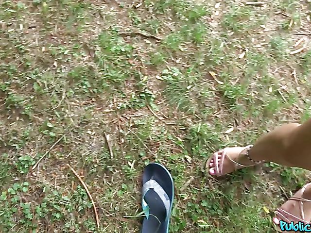 Sex for cash in the woods with Sanny Luke