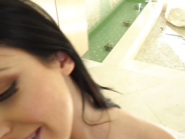 Huge breasted Angela White POV with a chocolate cock 