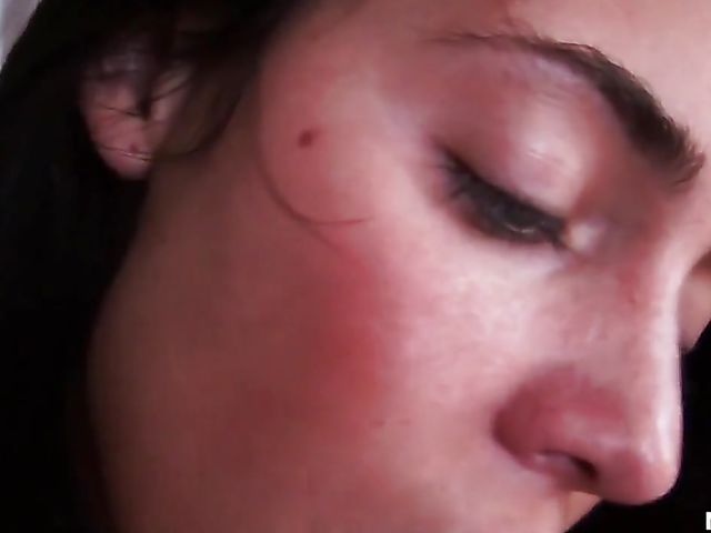 Hot brunette Ashton Marie gets nailed in the living room