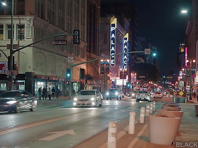 Mia Melano - Blonde interracial love at night