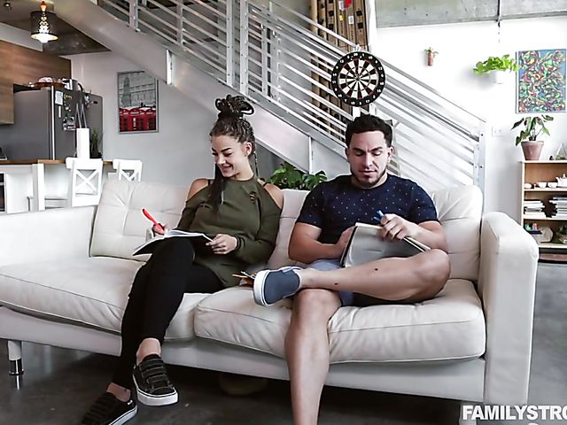 Cheating on his girlfriend with his slutty step sister Sloan Harper