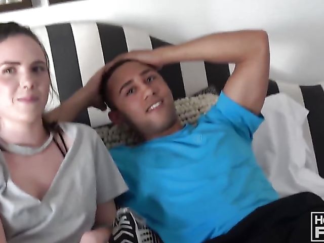 Monica Scott & Todd Moore - Interracial couple banging on the bed