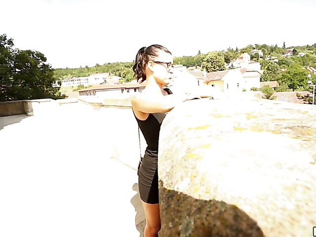 Pickup fuck outside with big titty tourist Katia