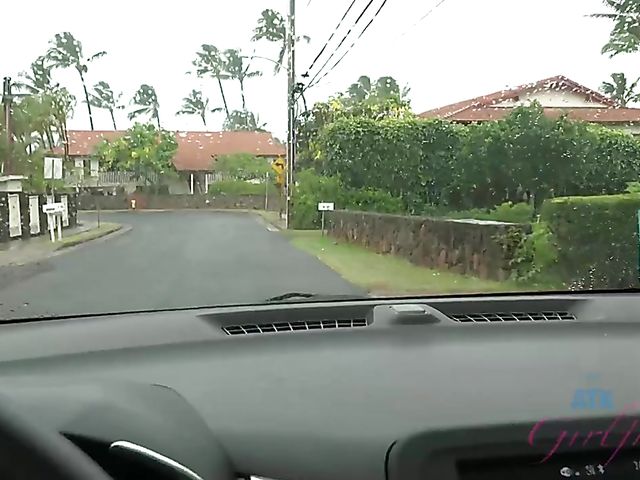 Car POV with wet girlfriend Hime Marie 