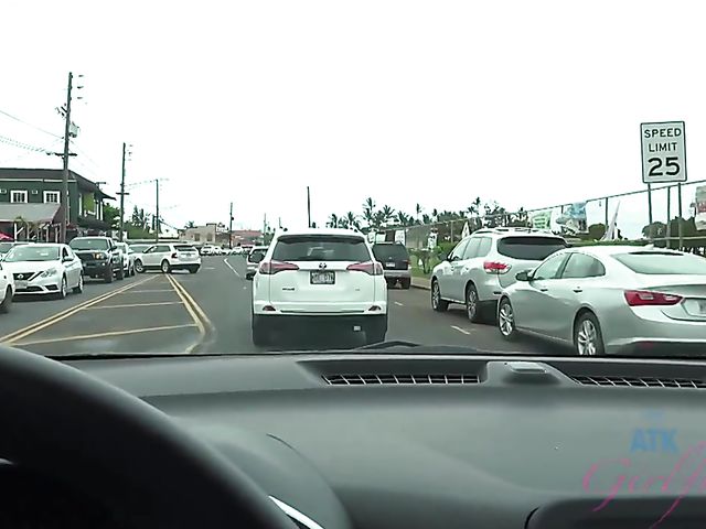 Car POV with wet girlfriend Hime Marie 