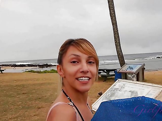 Car POV with wet girlfriend Hime Marie 