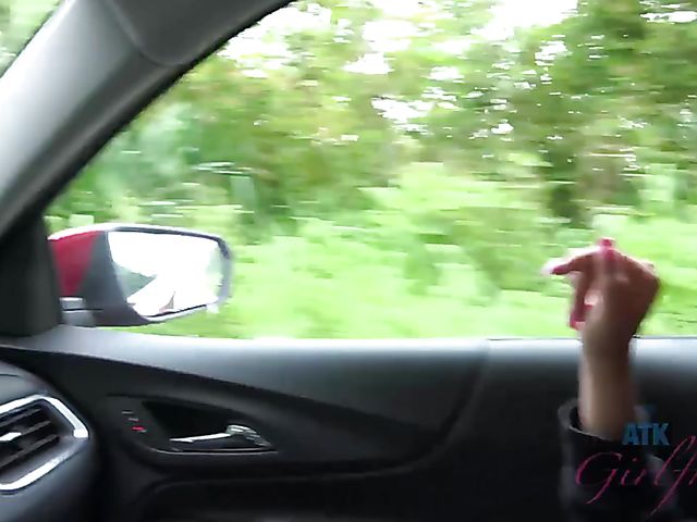 Car POV with wet girlfriend Hime Marie 