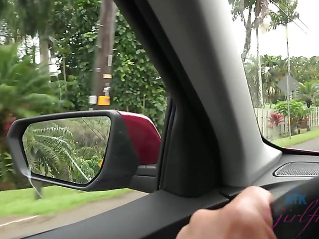 Car POV with wet girlfriend Hime Marie 