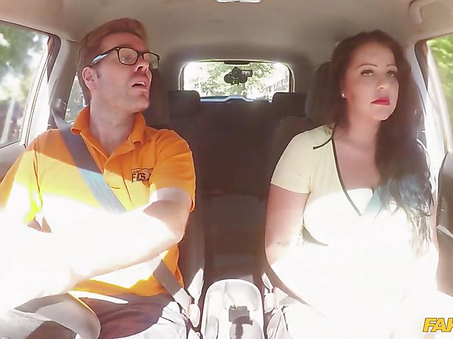 Giant tits Anissa Jolie driving and fucking