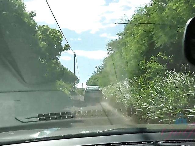 Car POV shagging with sweet girlfriend Ashley Lane