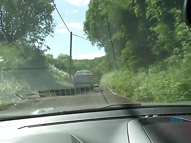 Car POV shagging with sweet girlfriend Ashley Lane