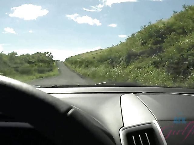 Car POV shagging with sweet girlfriend Ashley Lane