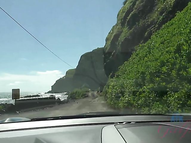 Car POV shagging with sweet girlfriend Ashley Lane