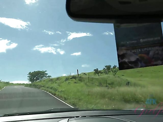 Car POV shagging with sweet girlfriend Ashley Lane