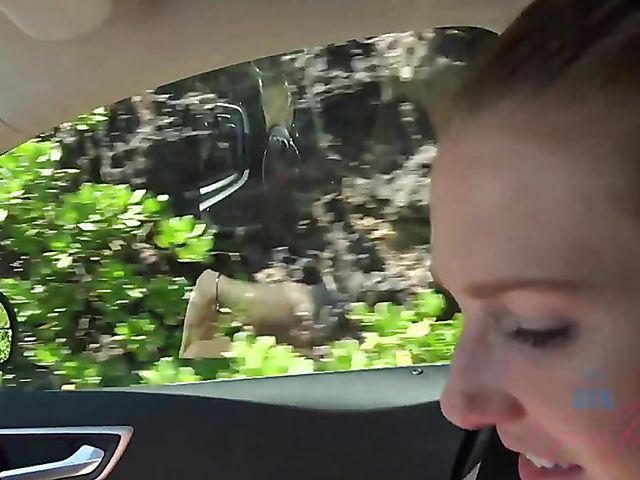 Car POV shagging with sweet girlfriend Ashley Lane