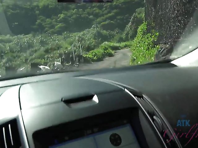 Car POV shagging with sweet girlfriend Ashley Lane