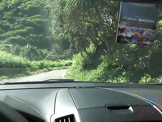 Car POV shagging with sweet girlfriend Ashley Lane