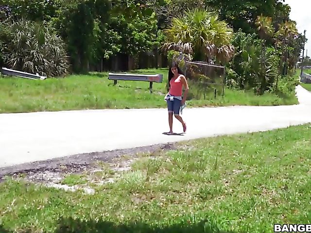 3 on 1 interracial gang bang with Michelle Martinez