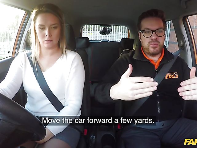 Blonde slut Nikky Dream goes wild with her driving instructor