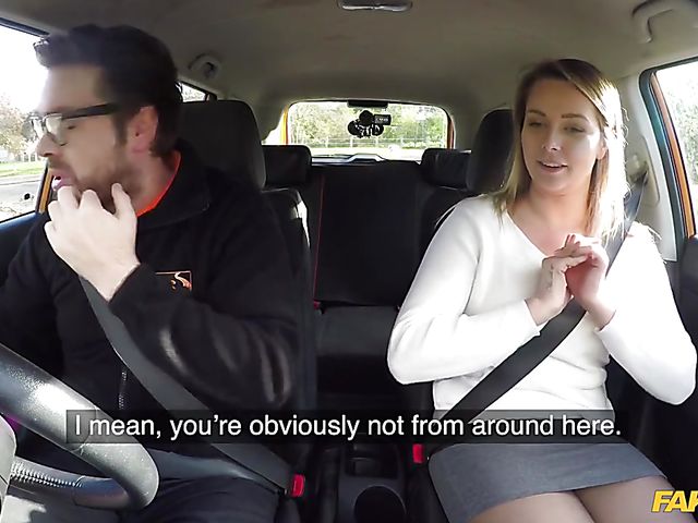 Blonde slut Nikky Dream goes wild with her driving instructor