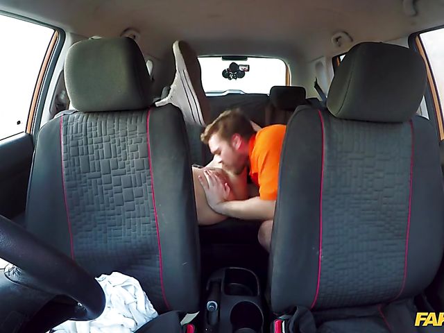 Blonde slut Nikky Dream goes wild with her driving instructor