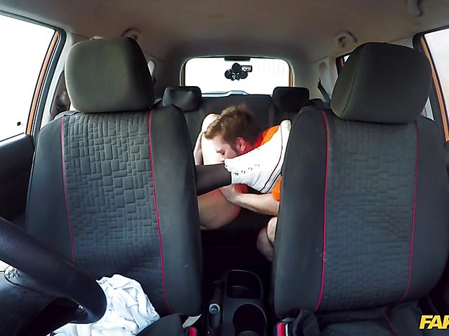 Blonde slut Nikky Dream goes wild with her driving instructor