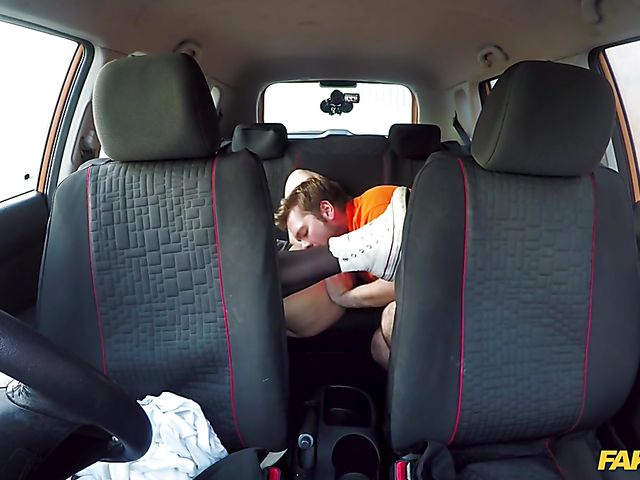 Blonde slut Nikky Dream goes wild with her driving instructor