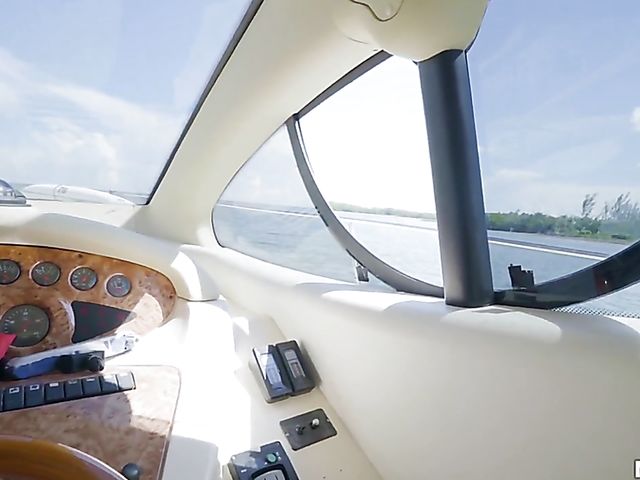 Boat sex in the middle of the river with Vienna Black