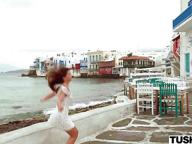 Alexis Crystal and Little Caprice anal 3some in Greece