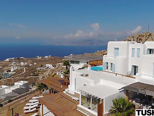 Alexis Crystal and Little Caprice anal 3some in Greece