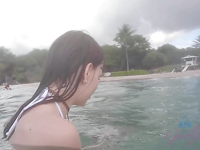 Hot moments with bikini teen Alex Blake