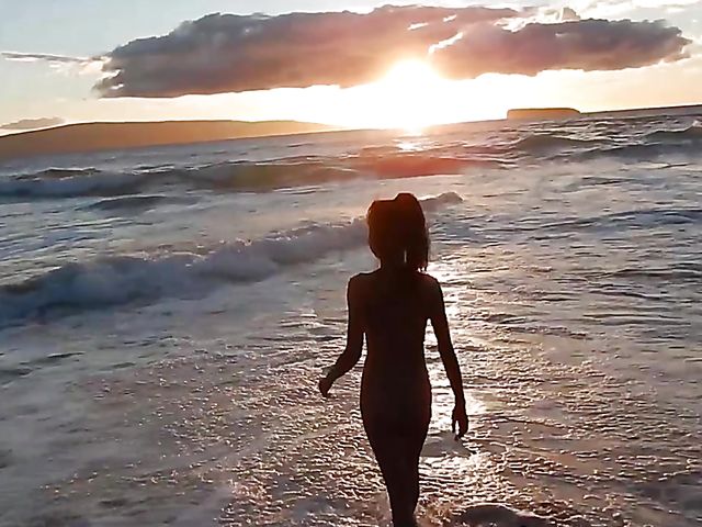 His lovely asian GF Vina Sky is a nudist