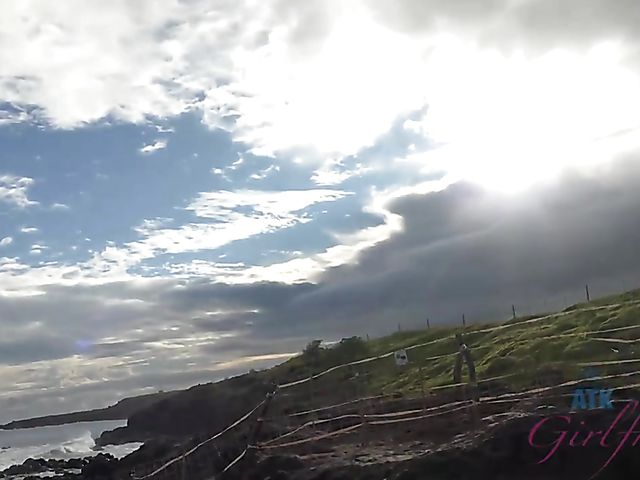 Naughty teen Emily Willis shows her coochie in the car