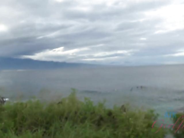 Naughty teen Emily Willis shows her coochie in the car