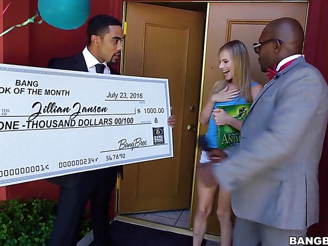 Jillian Janson interracial jackpot with two black guys