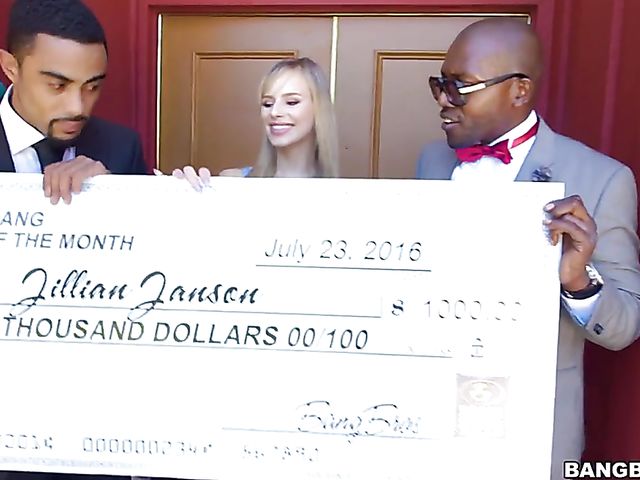Jillian Janson interracial jackpot with two black guys